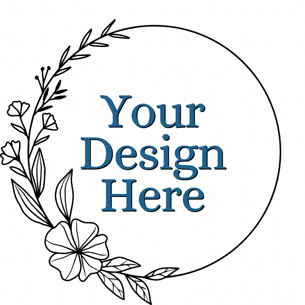 Custom embroidery pattern on stamped fabric