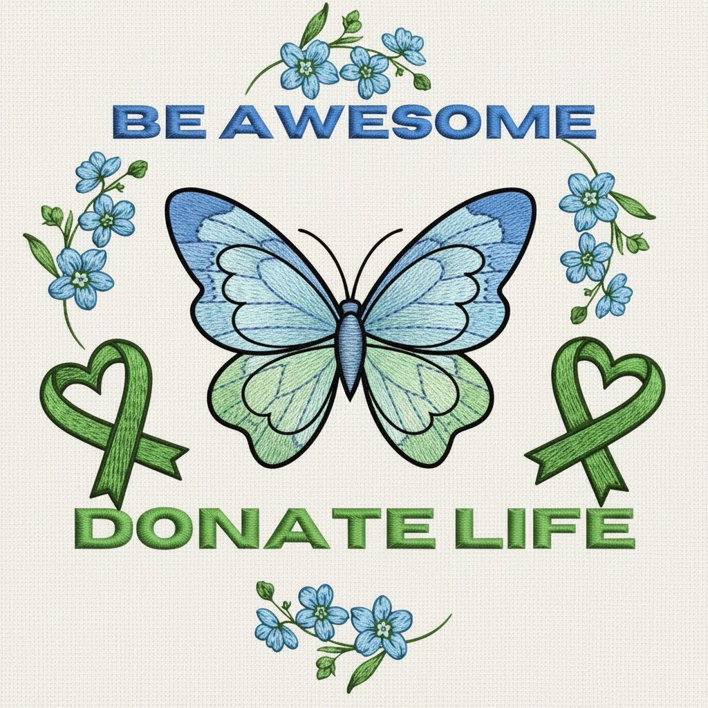 Donate Life Embroidery Kit