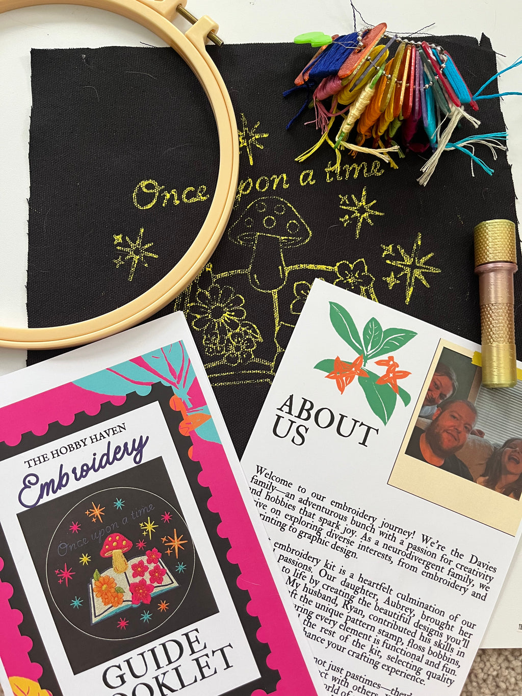 8” Once upon a time Embroidery Kit